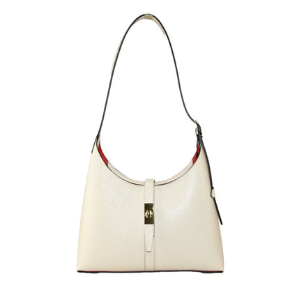 Woman leather shoulder bag 100% made italy