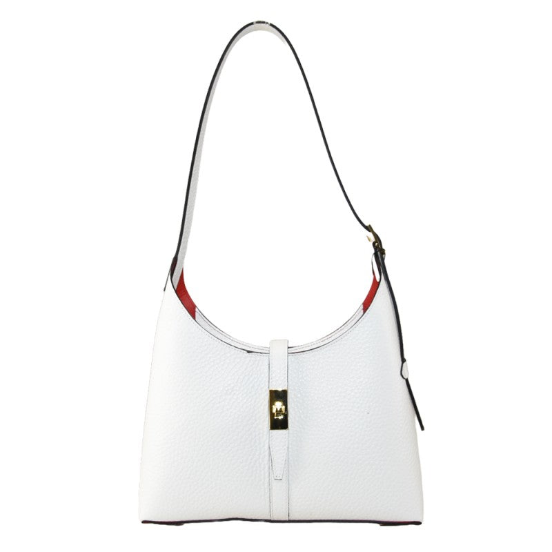 Woman leather shoulder bag 100% made italy