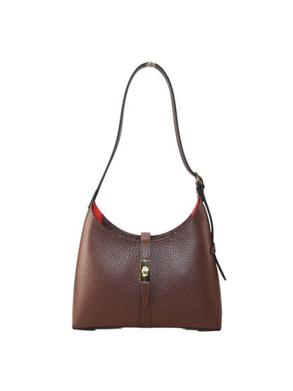 Woman leather shoulder bag 100% made italy