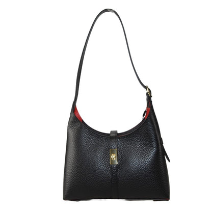 Woman leather shoulder bag 100% made italy