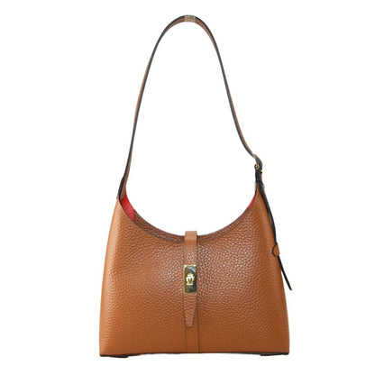Woman leather shoulder bag 100% made italy