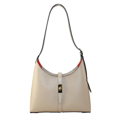 Woman leather shoulder bag 100% made italy