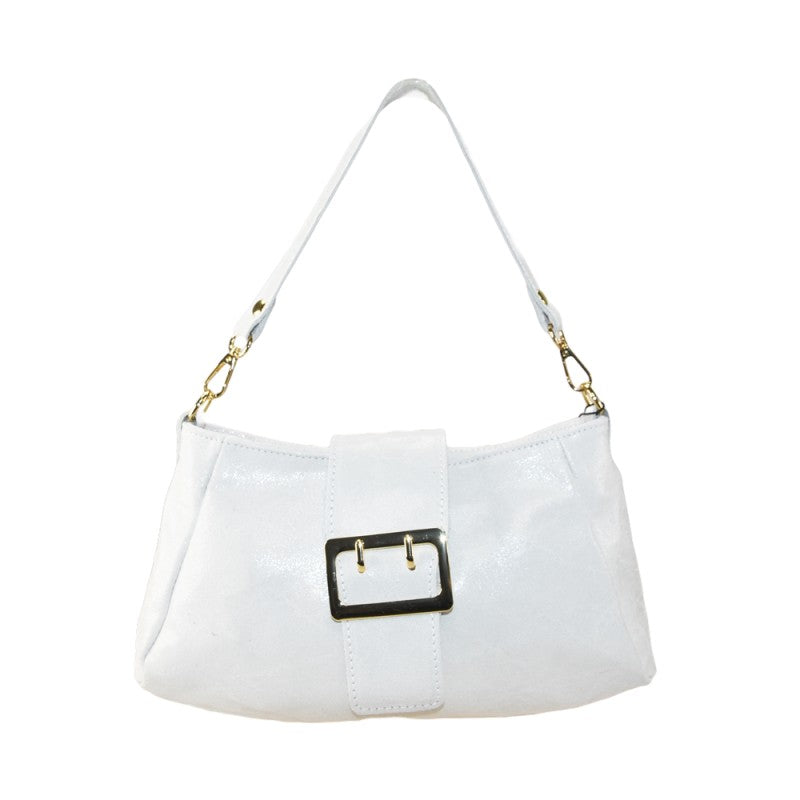 Woman leather shoulder bag 100% made italy
