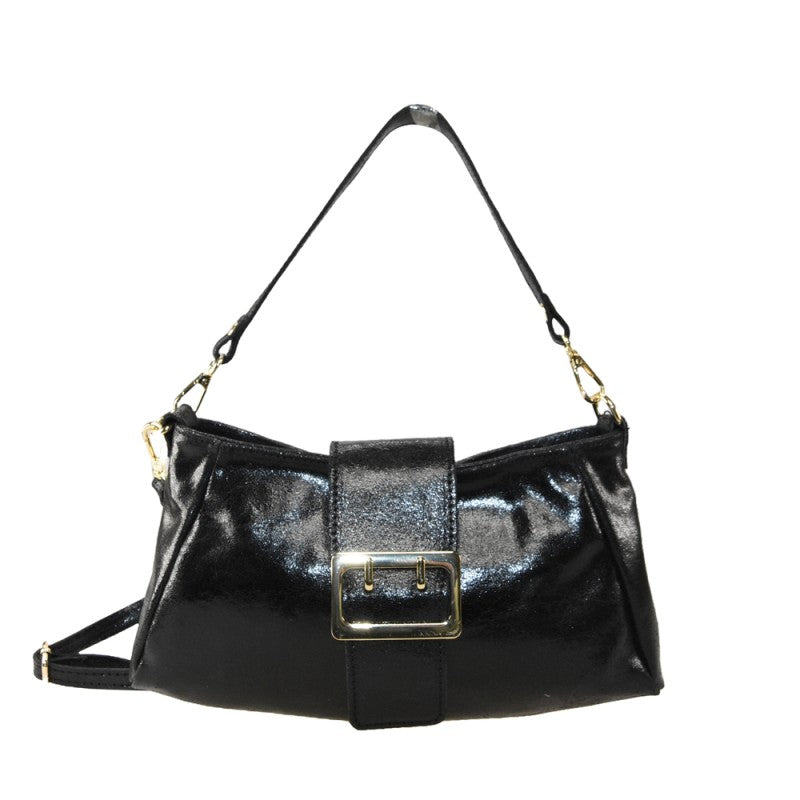 Woman leather shoulder bag 100% made italy