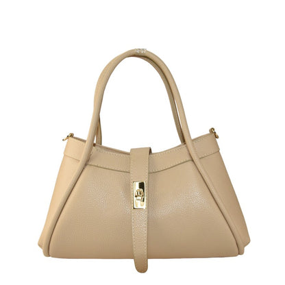 Woman leather shoulder bag 100% made italy