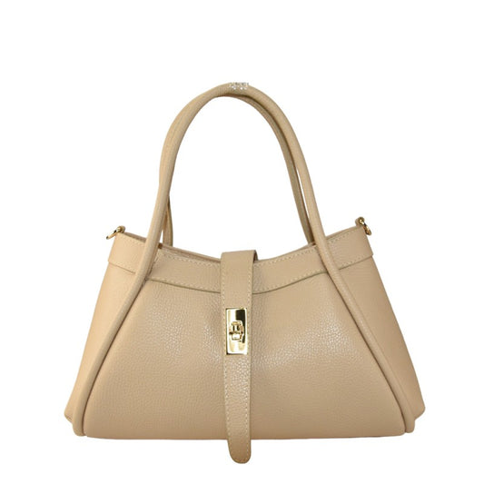 Woman leather shoulder bag 100% made italy