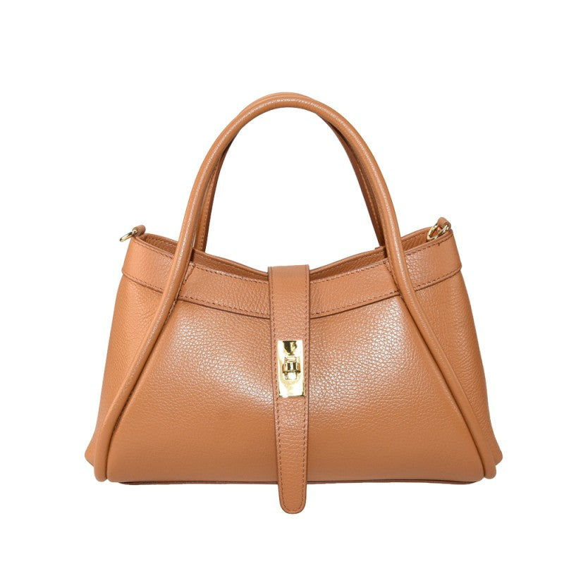 Woman leather shoulder bag 100% made italy