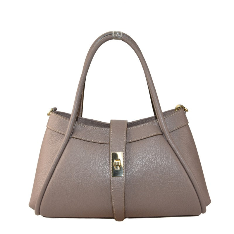 Woman leather shoulder bag 100% made italy