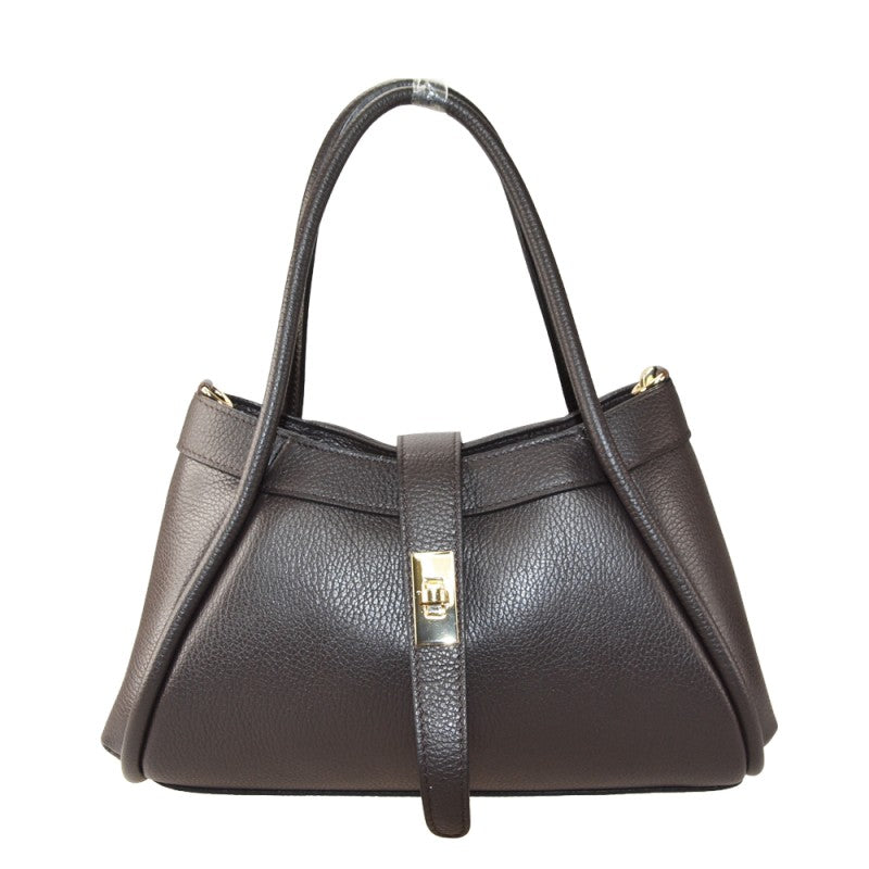 Woman leather shoulder bag 100% made italy