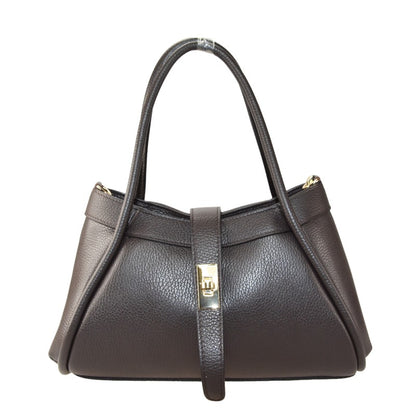 Woman leather shoulder bag 100% made italy