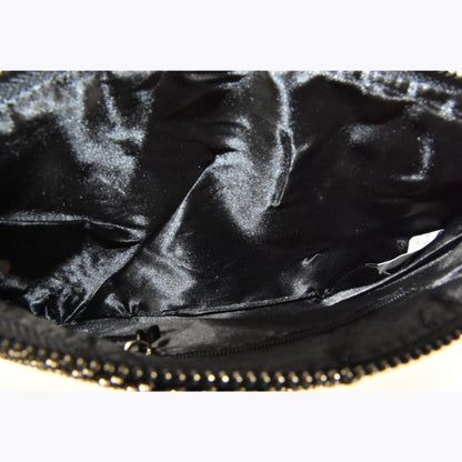 Woman pochette clutch with strass