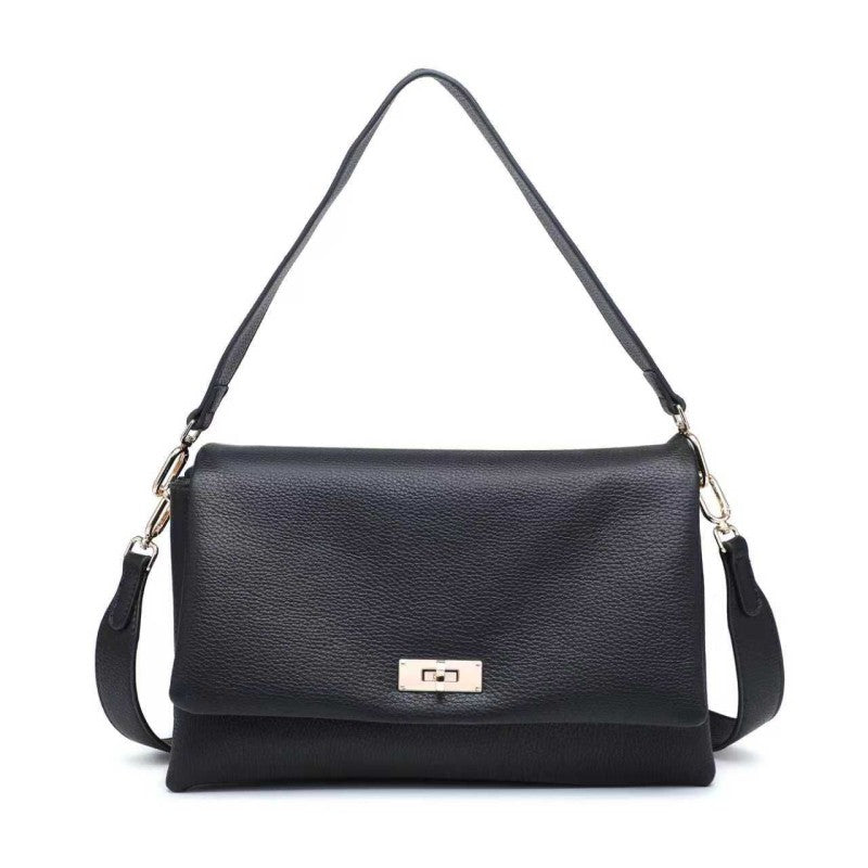 Woman synthetic leather shoulder bag