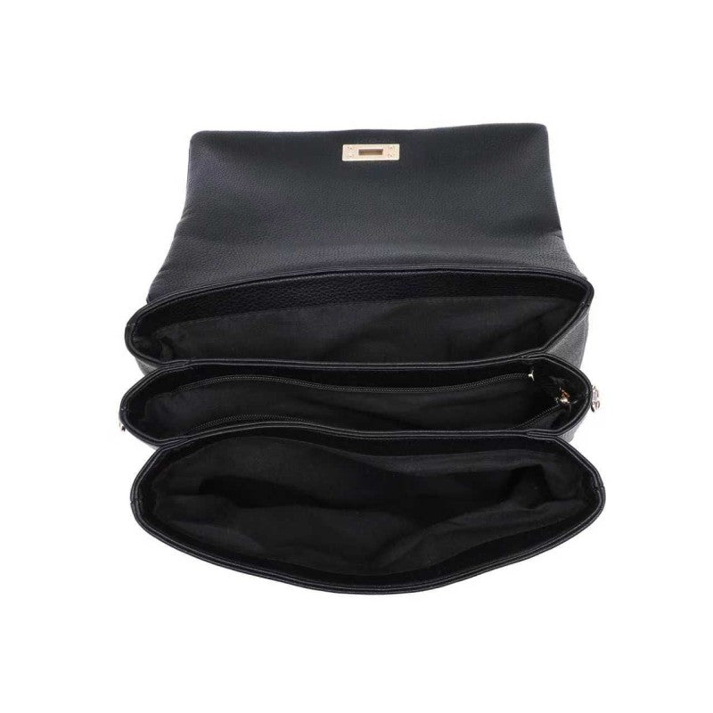 Woman synthetic leather shoulder bag