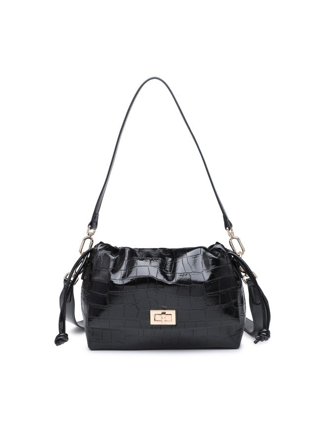 Woman synthetic leather shoulder bag