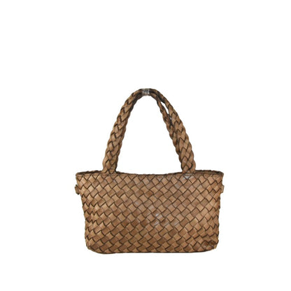Woman washed leather bag