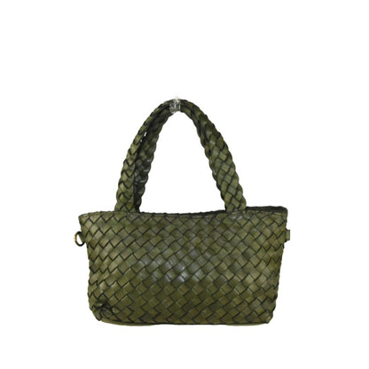 Woman washed leather bag