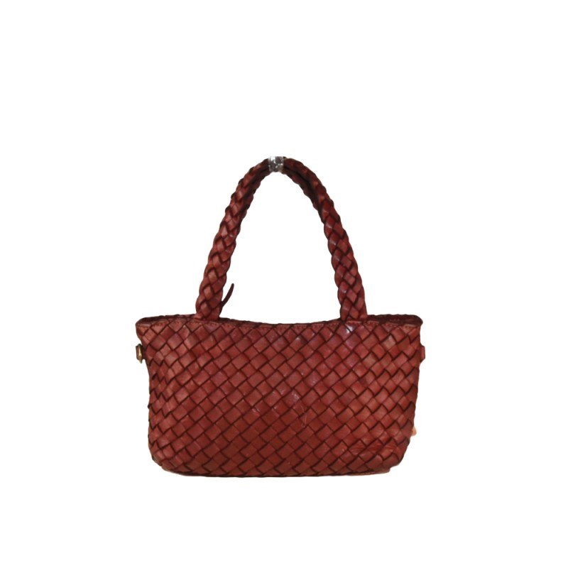 Woman washed leather bag