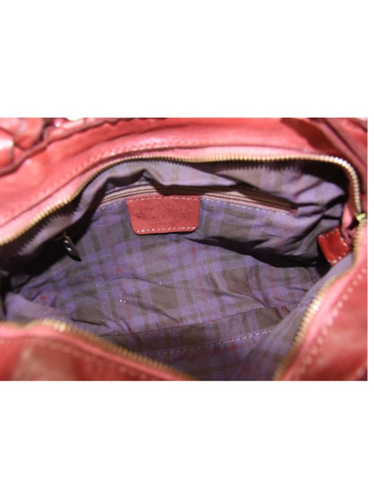 Woman washed leather bag