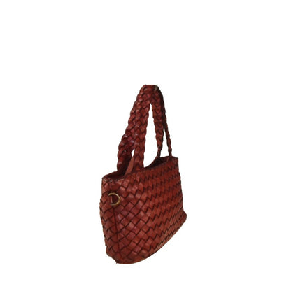 Woman washed leather bag